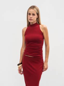 Топ «Драпи» Romashka, Бордовый, S|M 20564