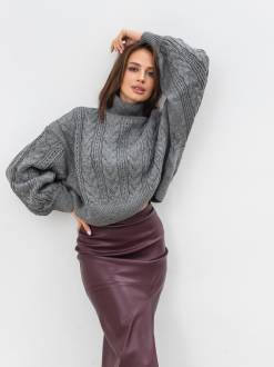 Свитер "Кадис" Romashka, Серый, One size 18483