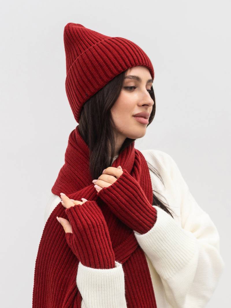 Шапка "Бриош" Romashka, Бордовый, One size 20681