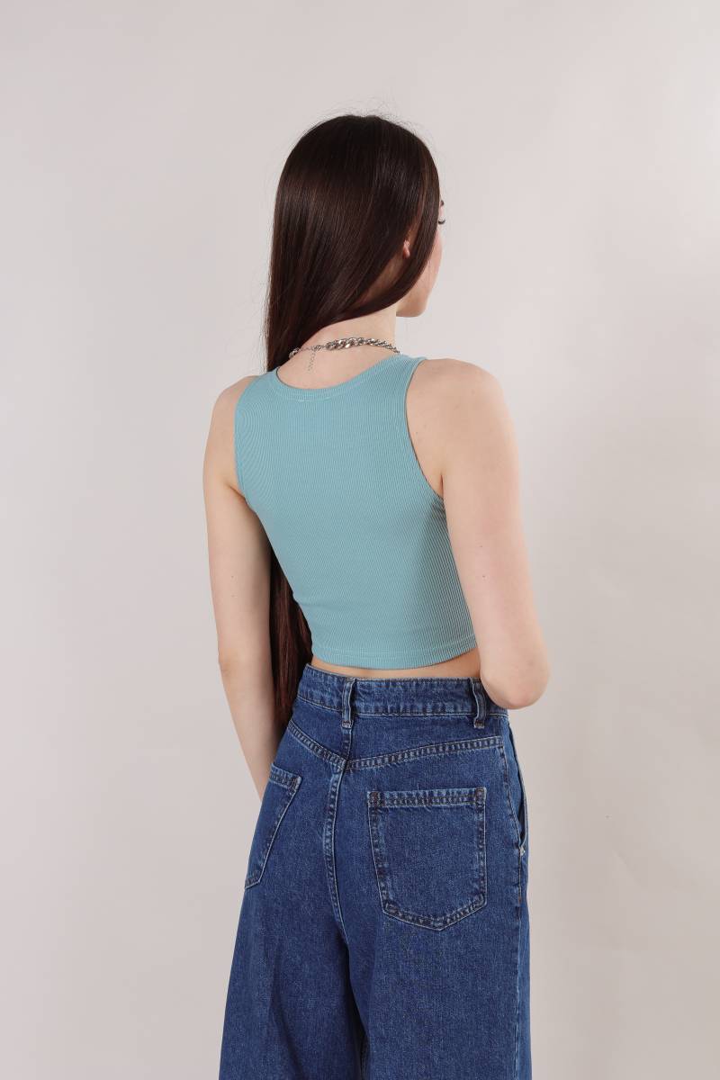 Топ "Монтана" в рубчик Romashka, Фисташковый, L (9294)