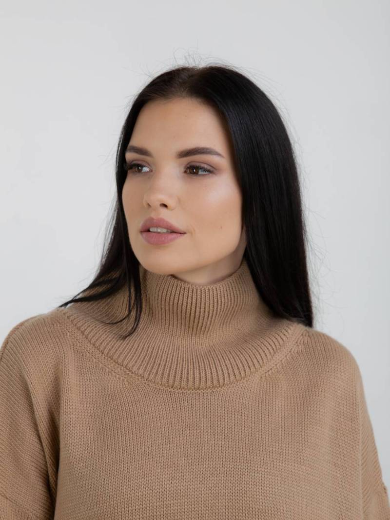 Свитер "Норвегия" свободного кроя Romashka, Песочный, One size 13884