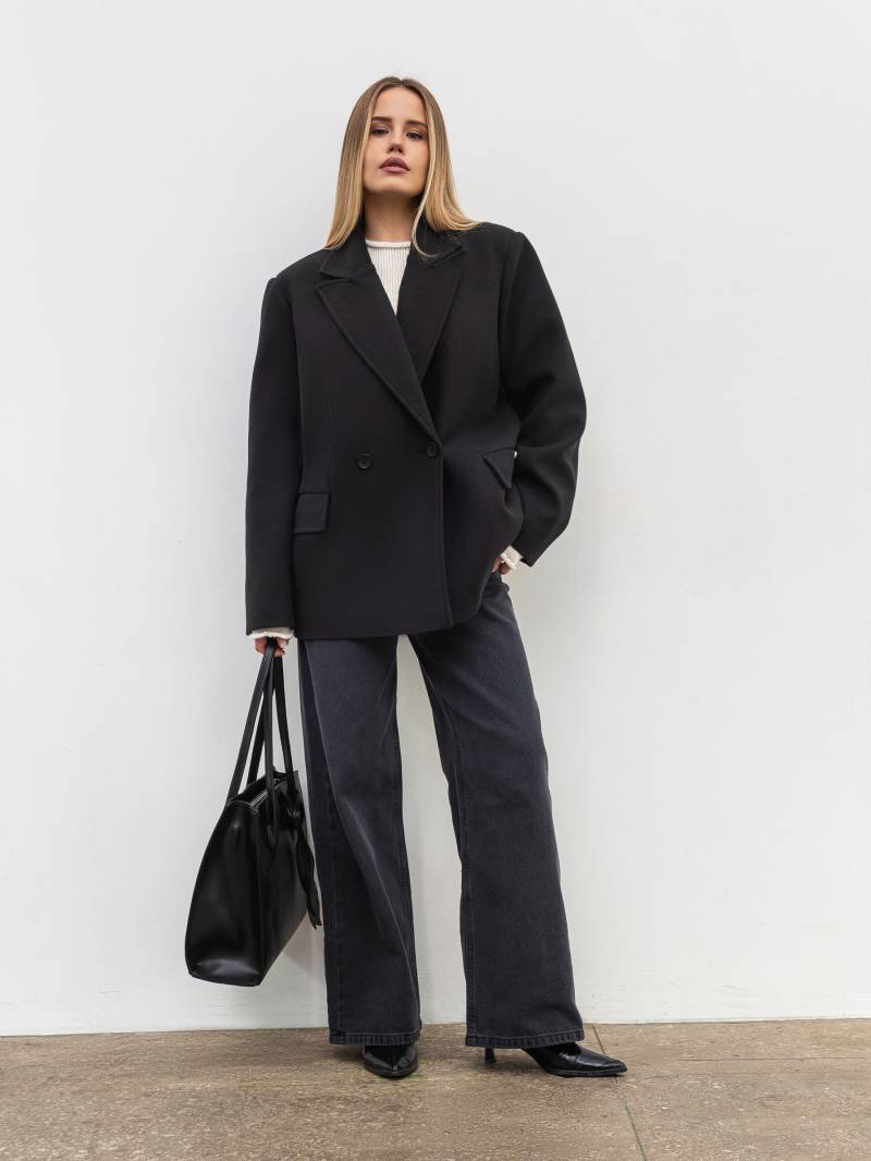 Двубортное утепленное пальто «Соул» Romashka, Черный, XS|S 19886