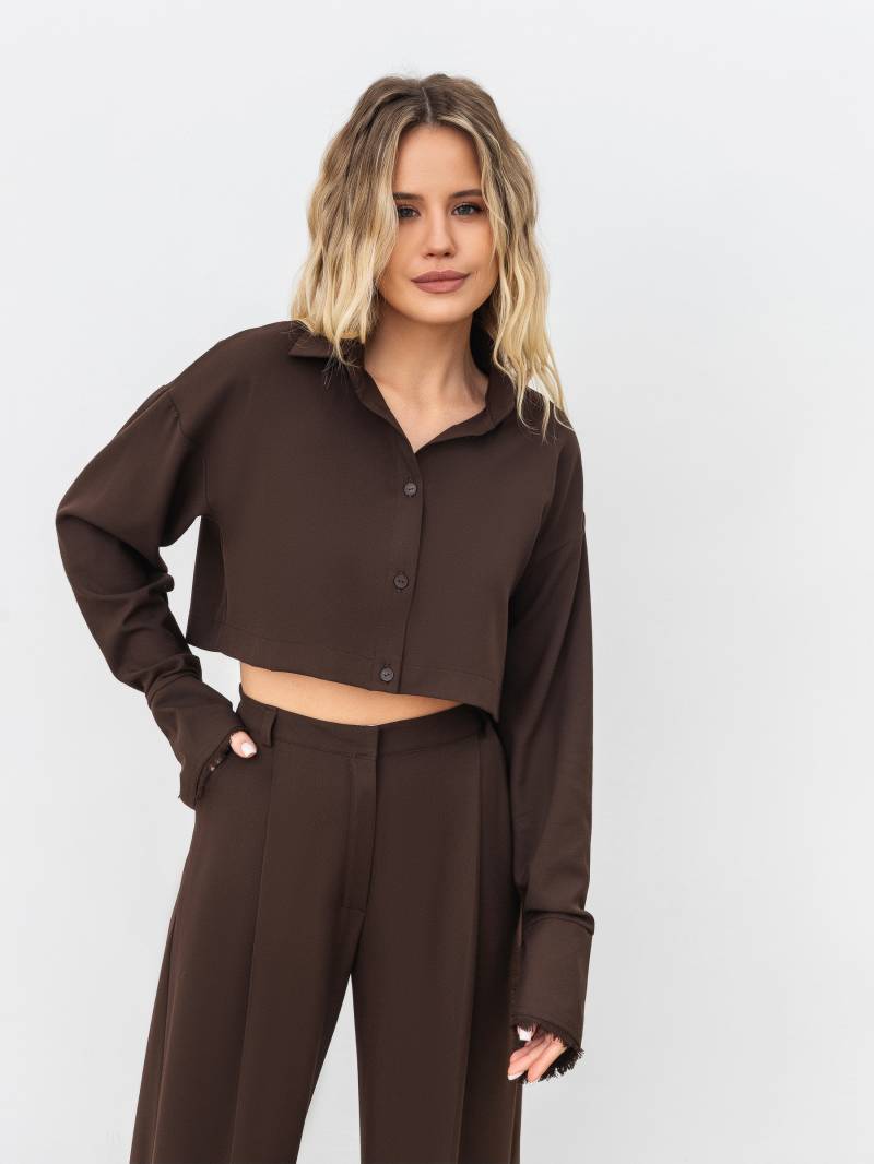 Рубашка "Долина" Romashka, Коричневый, M|L 17294