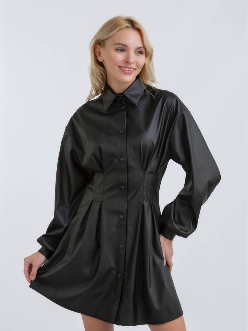 Платье "Ланден" с акцентом на талии Romashka, Черный, S 11425