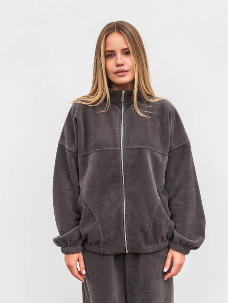 Удлиненный флисовый бомбер "Норд" Romashka, Серый, L|ХL 19788