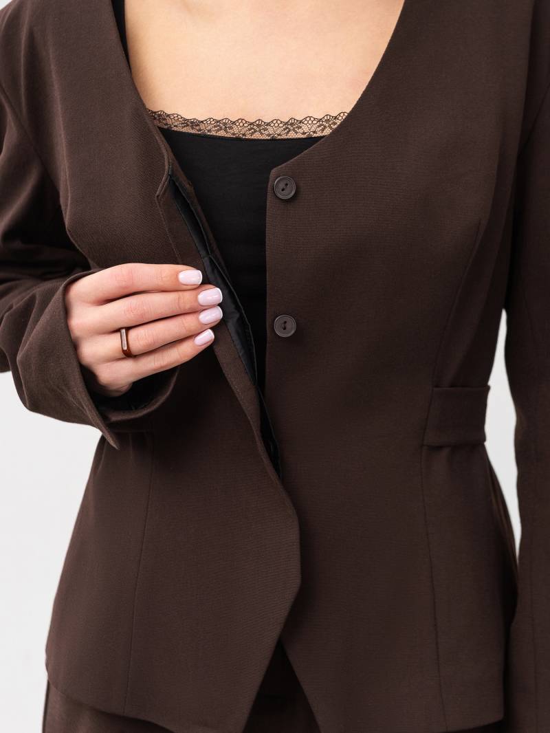 Пиджак "Мангеттен" Romashka, Коричневый, M|L 19996