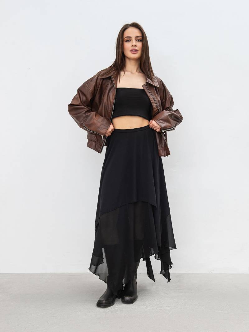 Юбка «Ревери» Romashka, Черный, L|XL 19140