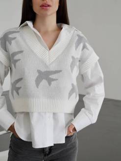 Жилетка «Фэрфилд» Romashka, Молочный+, One size 15309