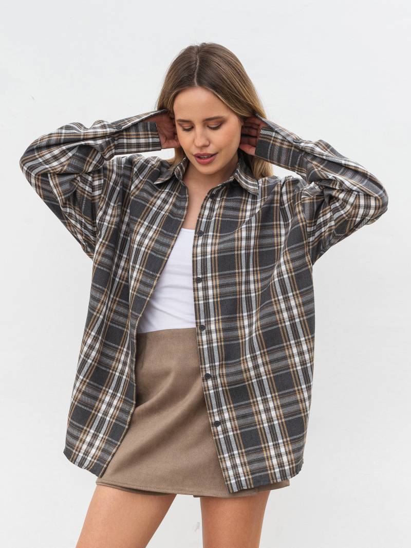 Рубашка "Паттерн" Romashka, Серый+, L|ХL 19021