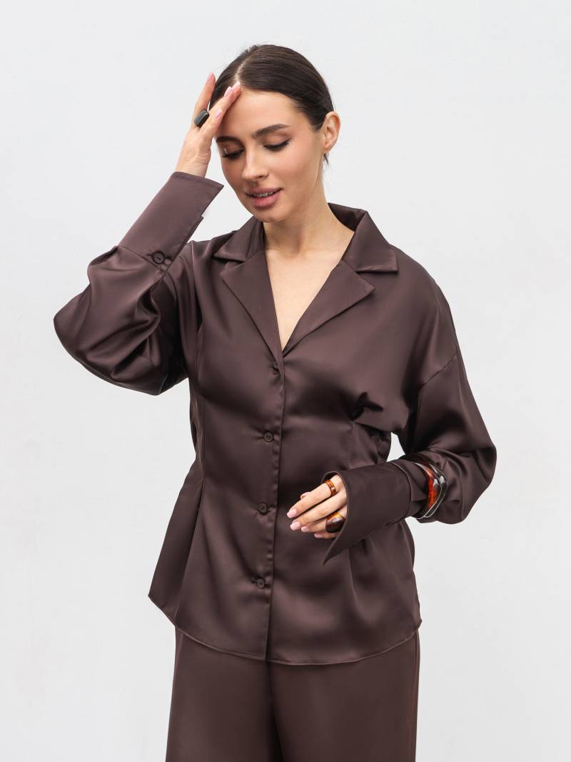 Рубашка "Моун" Romashka, Шоколадный, M|L 19877