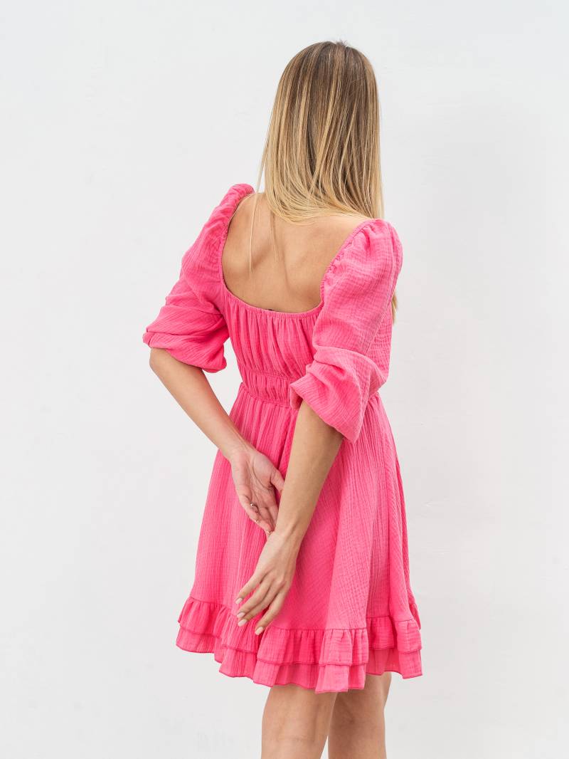 Платье с воланами "Авила" Romashka, Розовый, XS|S 13466