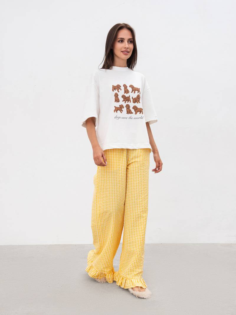 Штаны "Суфле" Romashka Желтый+, XS 19432