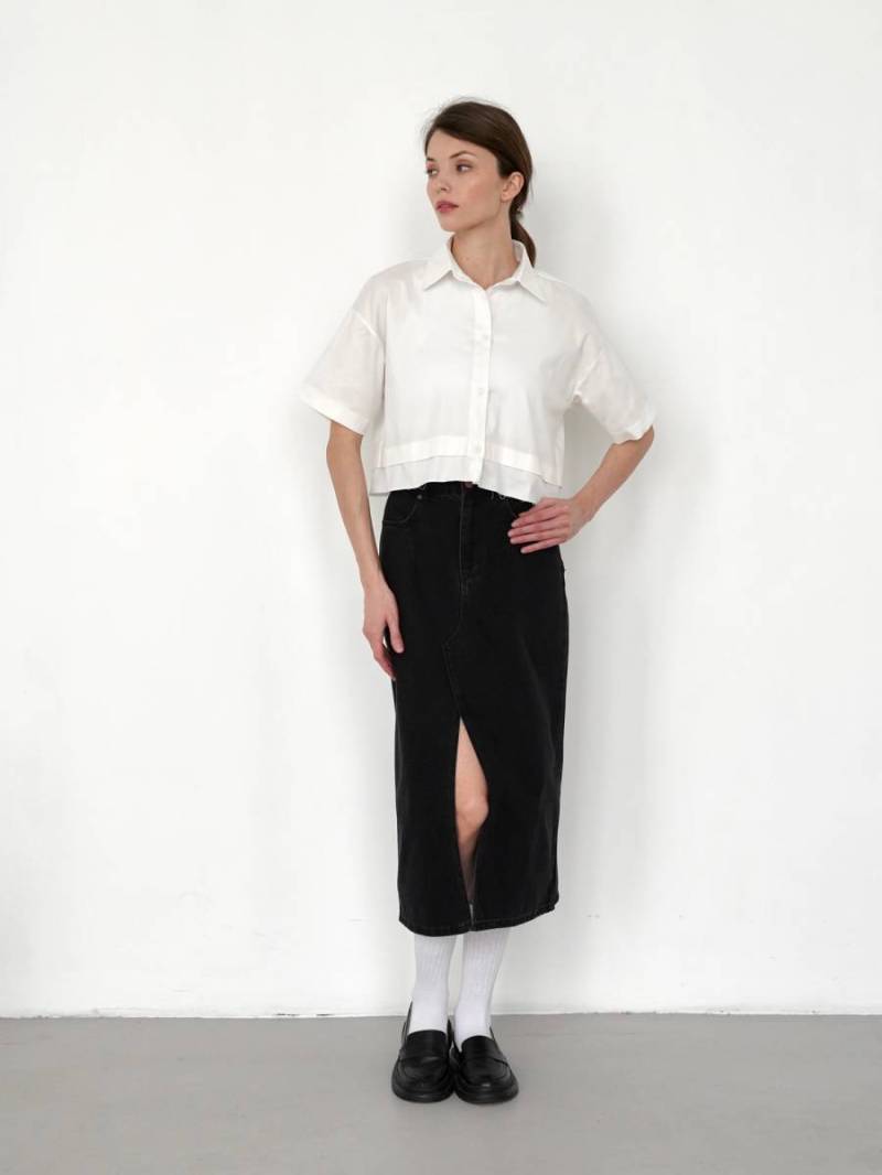 Укороченая рубашка «Солсбери» Romashka, Белый, XS/S 15473
