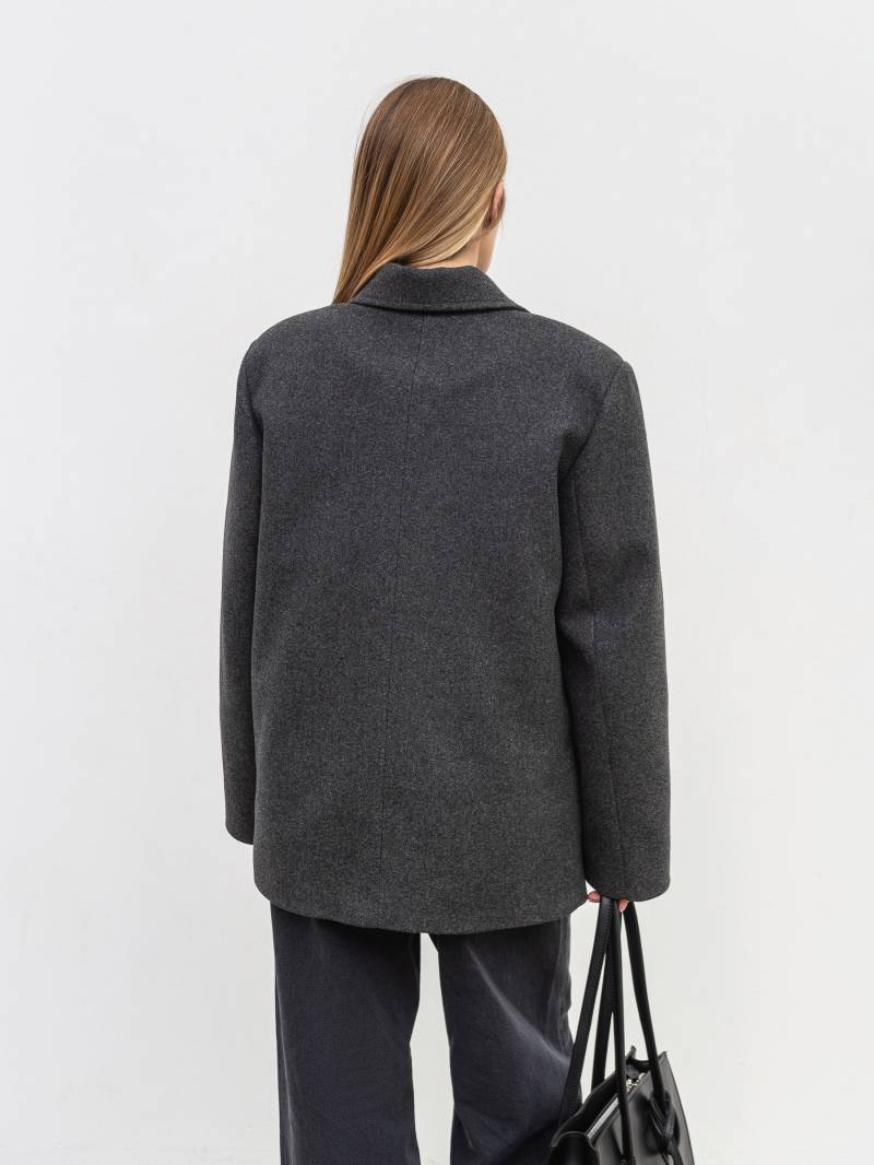 Двубортное утепленное пальто «Соул» Romashka, Серый, XS|S 19890