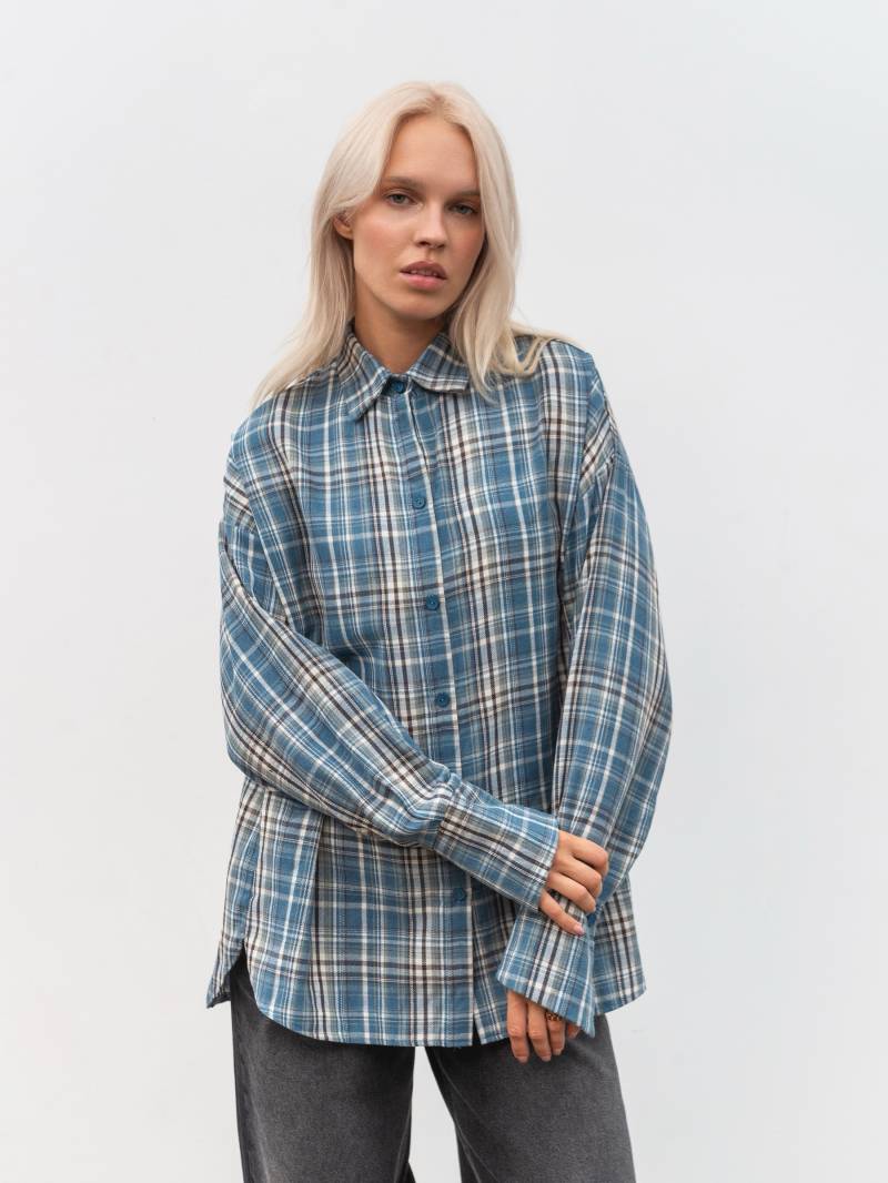 Рубашка "Паттерн" Romashka, Голубой+, L|XL 18959