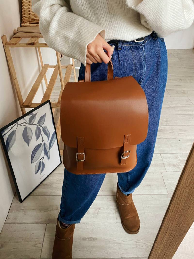 Рюкзак-трансформер "Милтон" со шлейками вместительный Romashka, Терракотовый (2798)