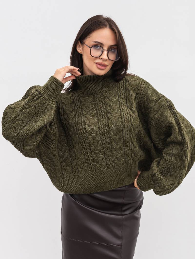 Свитер "Кадис" Romashka, Оливковый, One size 20643