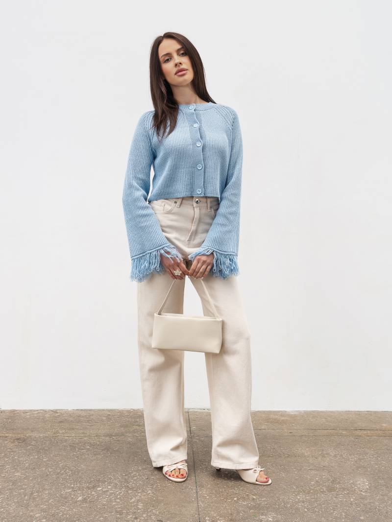 Джинсы "Тайт" Romashka, Молочный, XL 18971