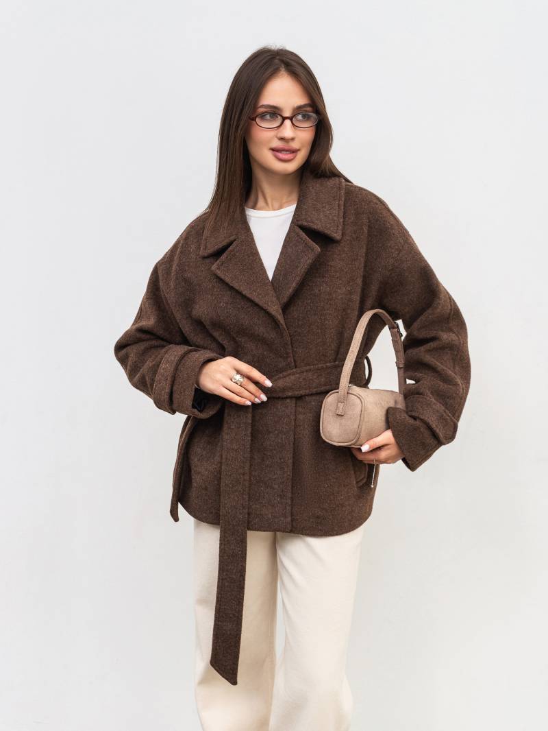 Пальто «Фельт» Romashka, Коричневый, L|ХL 19825