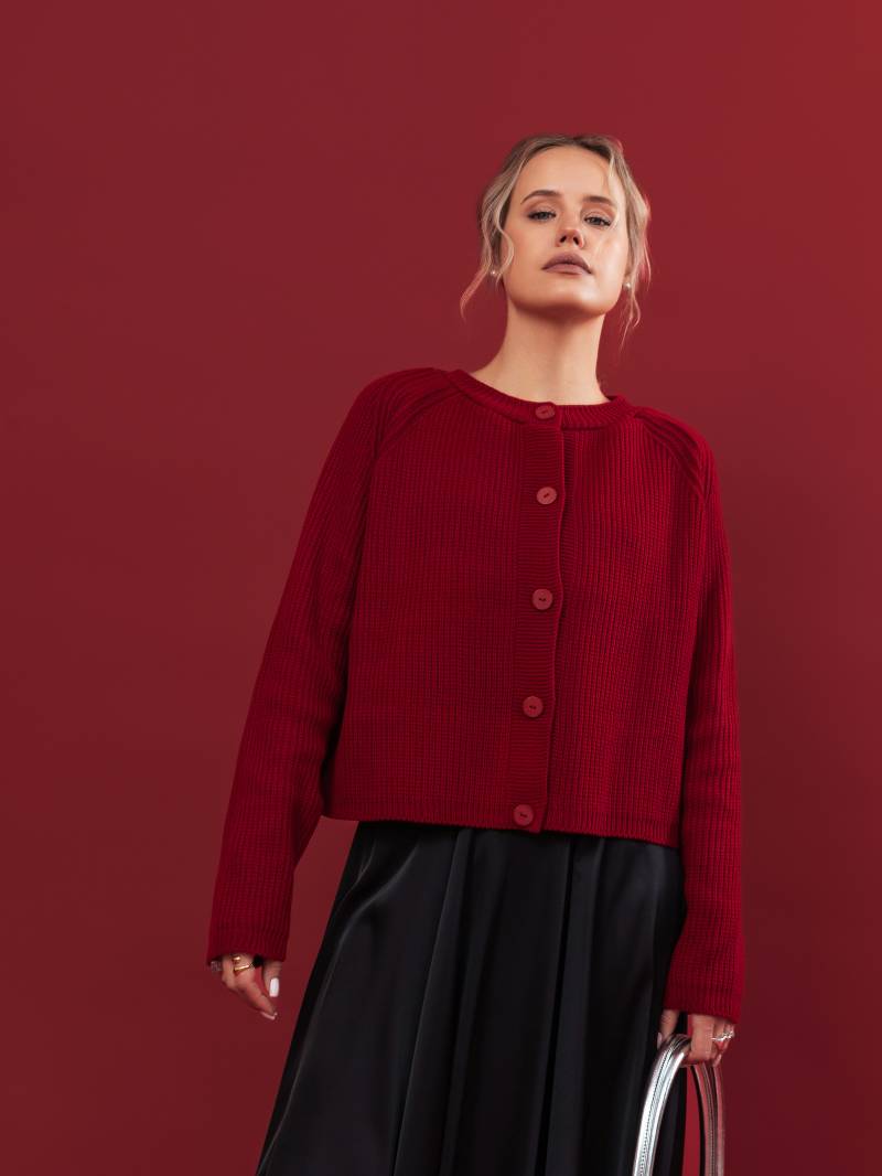 Кардиган «Доминго» Romashka, Красный, M|L 17211