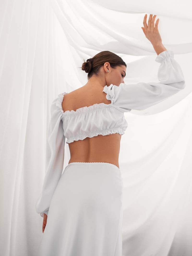 Блуза «Гренобль» Romashka, Белый, M|L 17498