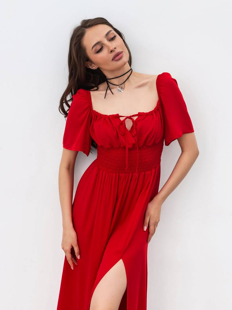 Платье "Флоренция" Romashka, Красный, XS|S 17786