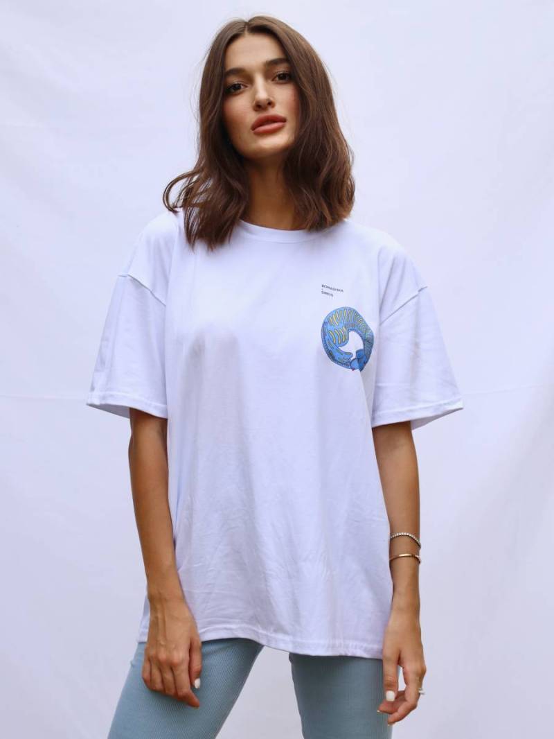 Футболка с принтом "Песик" Romashka, Белый, One size, 13547