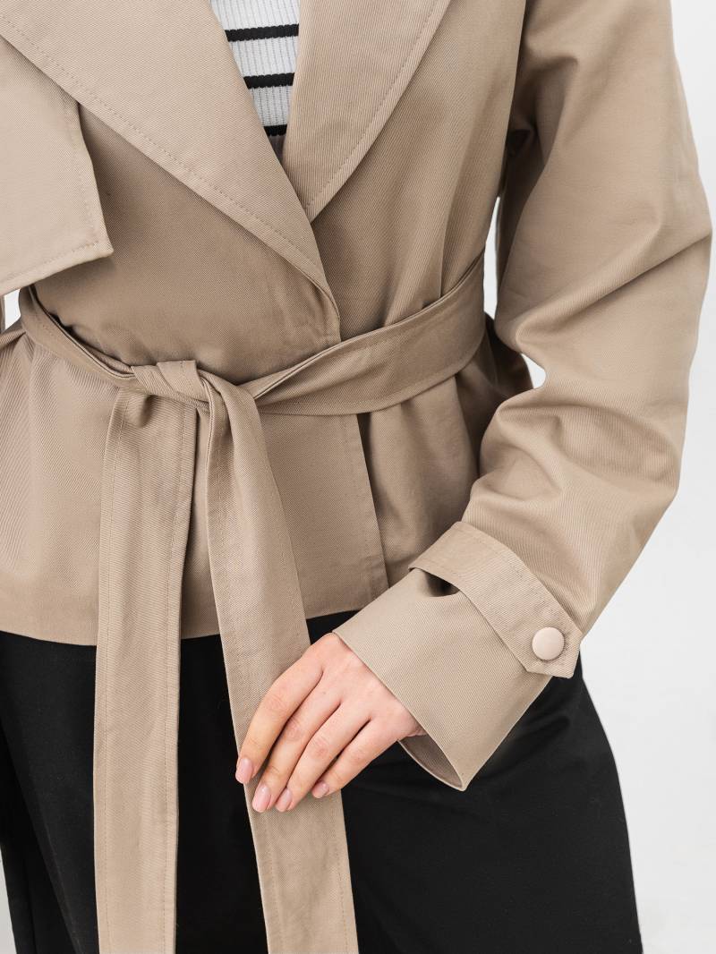 Укороченный Тренч "Лоренс" Romashka, Бежевый, S|M 17535