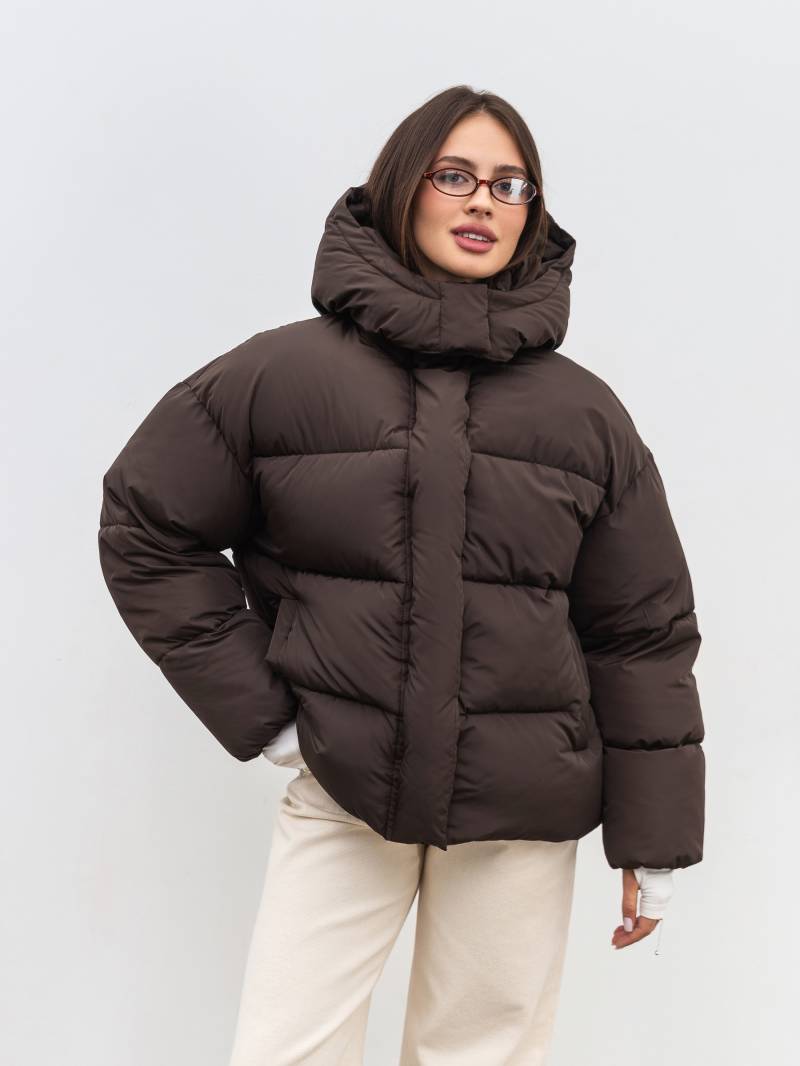 Пуховик "Монблан" Romashka, Коричневый, L|ХL 19865