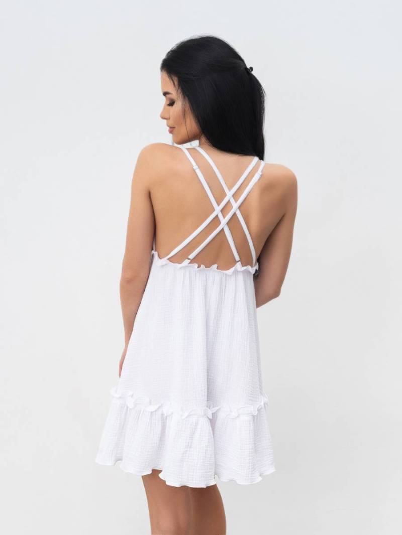 Платье «Франция» Romashka, Белый, M|L 16174