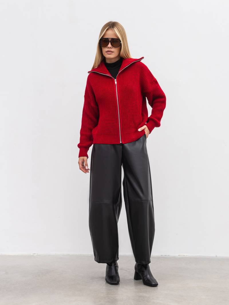 Кардиган "Хоум" Romashka, Красный, 20644 One size