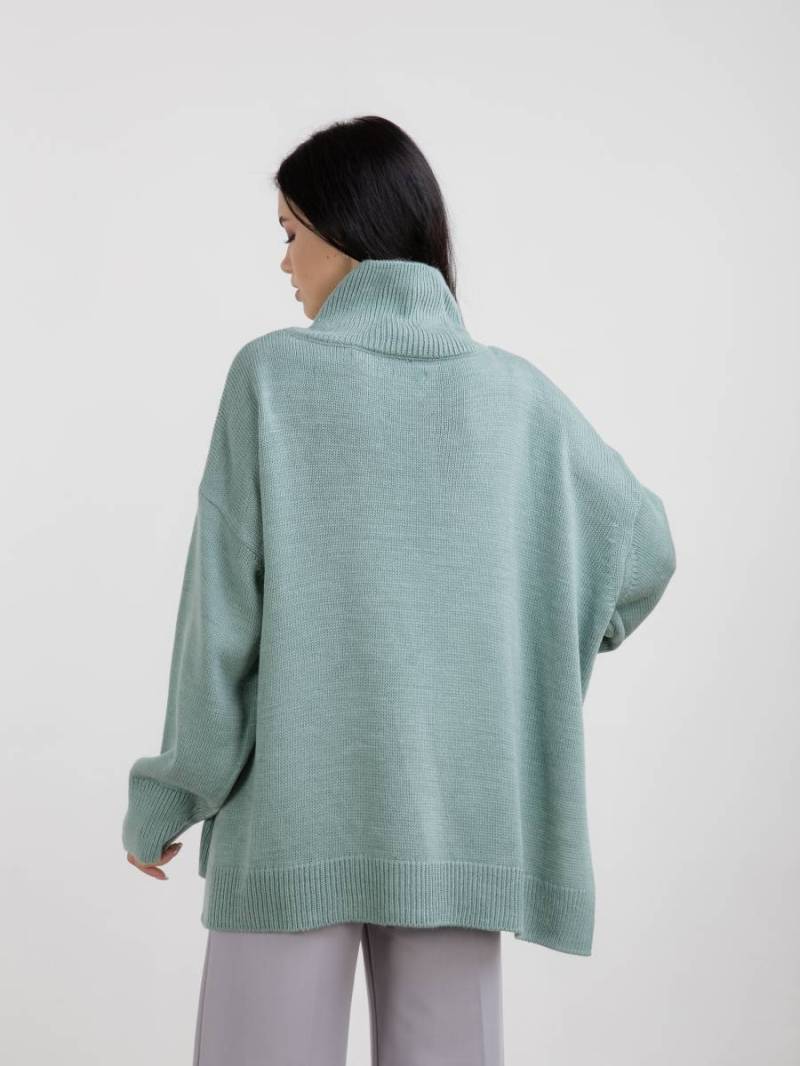 Свитер "Норвегия" свободного кроя Romashka, Бирюзовый, One size 13808