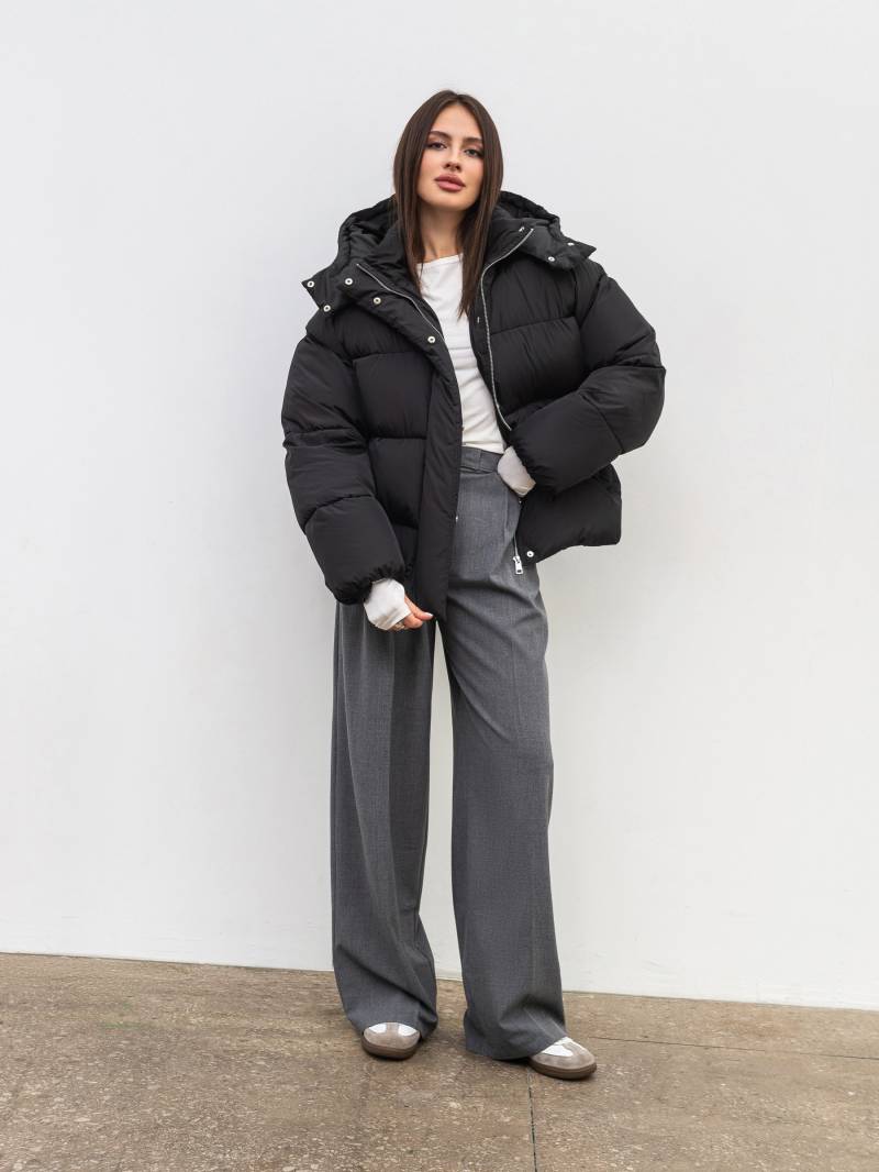 Пуховик "Монблан" Romashka, Черный, M|L 19860