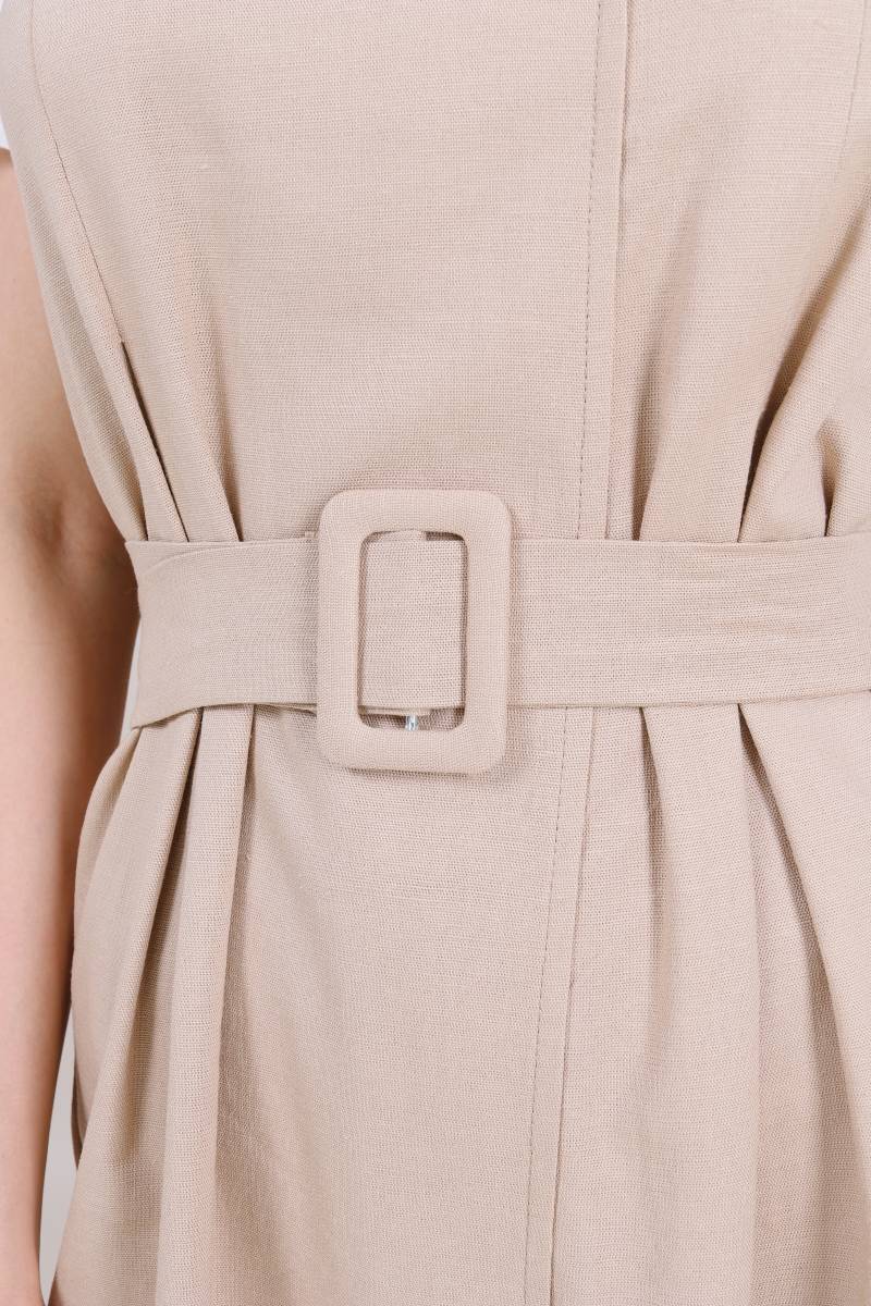 Платье "Аризона" комбинированное с футболкой Romashka, Бежевый, М (3945)