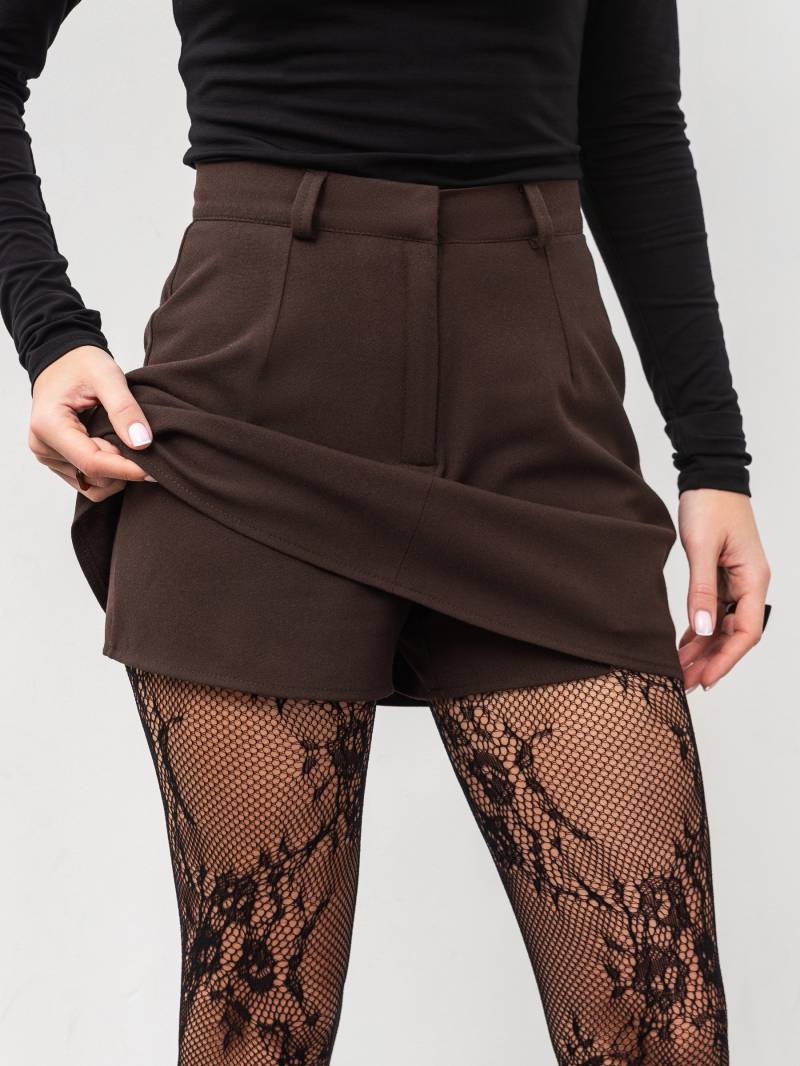 Юбка-шорты "Дарлинг" Romashka, Коричневый, S 20008