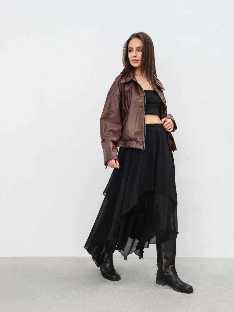 Юбка «Ревери» Romashka, Черный, M|L 19139