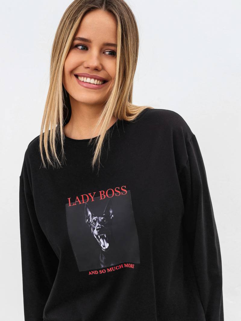 Лонг "Вайб" Romashka, Черный, XS|S 18830