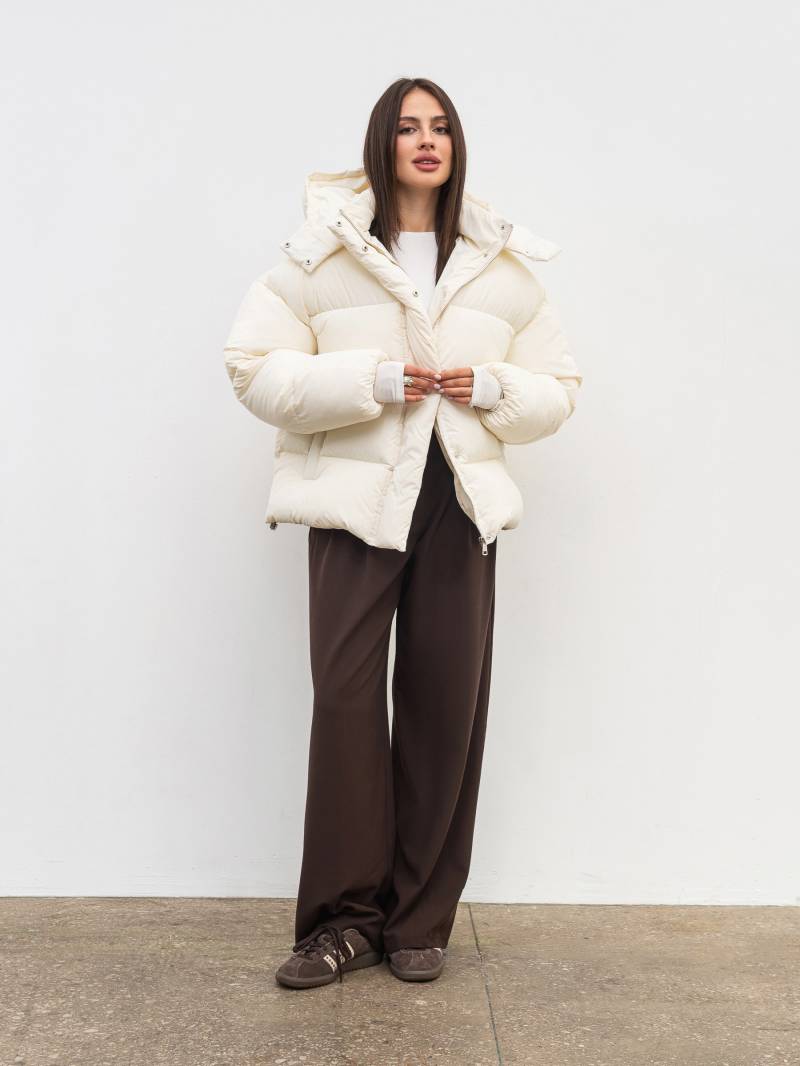 Пуховик "Монблан" Romashka, Молочный, XS|S 19866