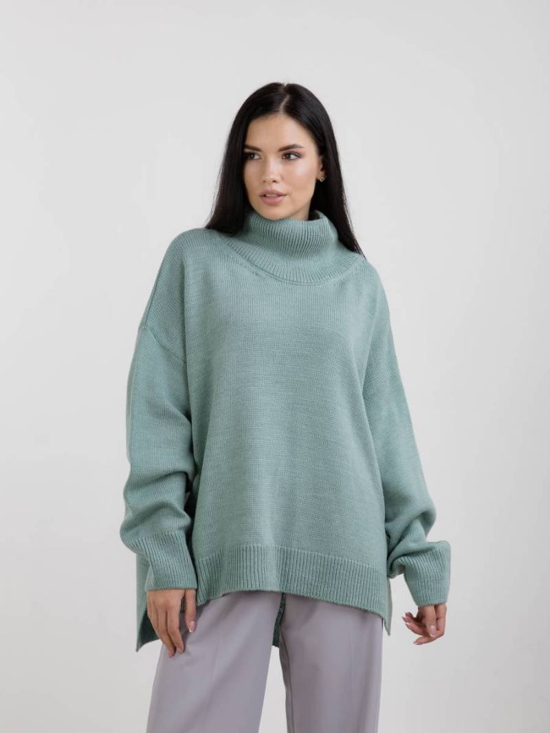 Свитер "Норвегия" свободного кроя Romashka, Бирюзовый, One size 13808