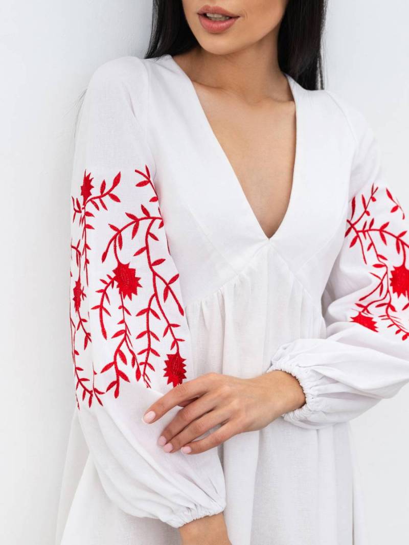 Платье с вышивкой "Калькутта" Romashka, Белый, XS 13417