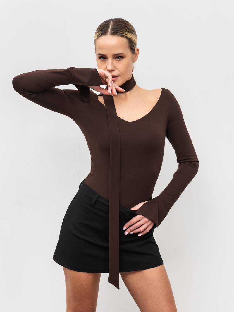 Боди "Амаретто" Romashka, Коричневый, XS|S 20029