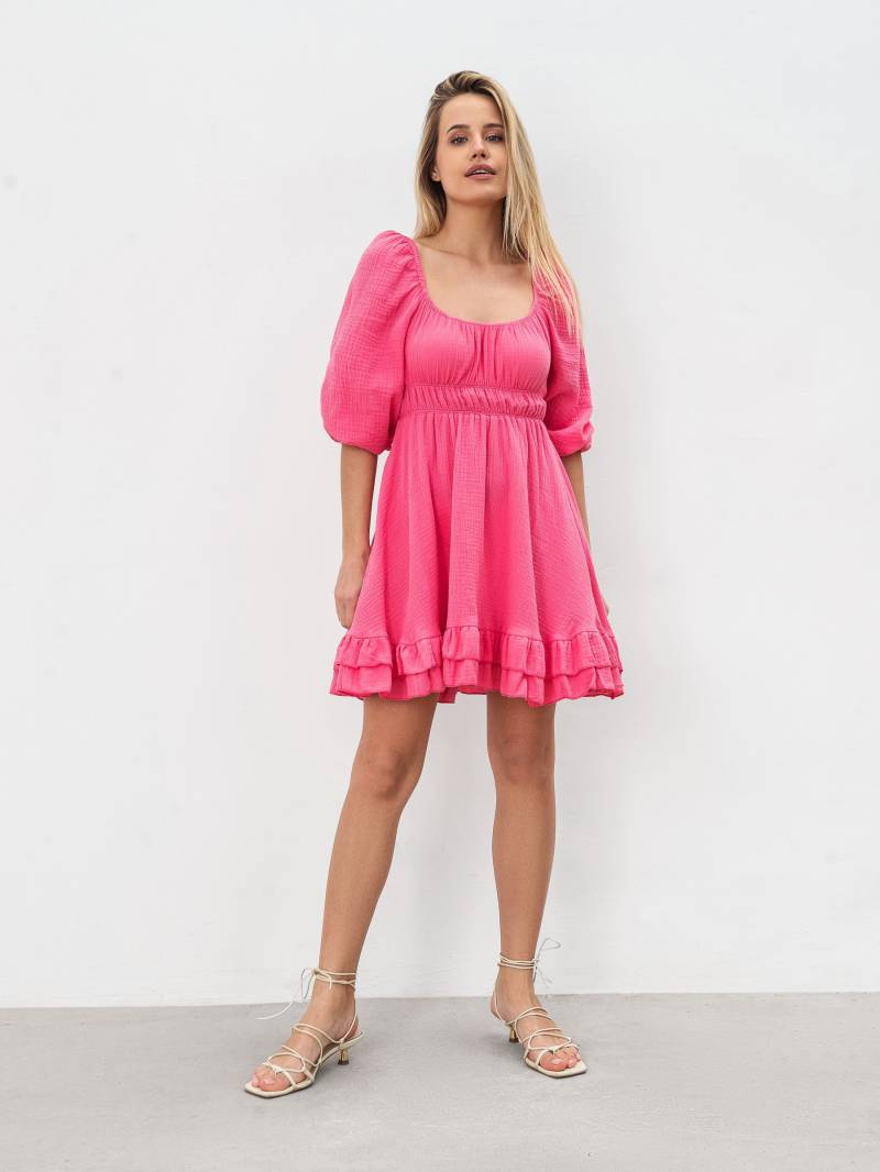Платье с воланами "Авила" Romashka, Розовый, XS|S 13466