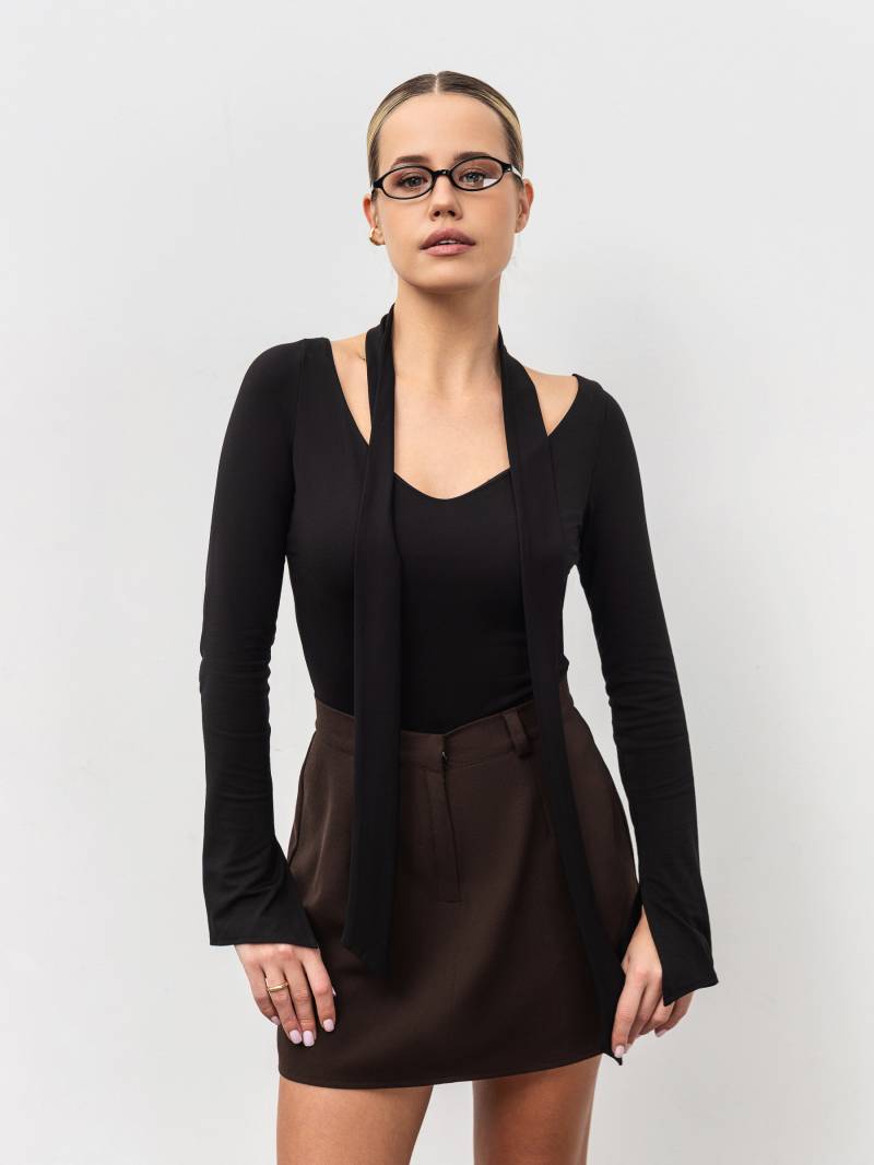 Боди "Амаретто" Romashka, Черный, S|M 20026